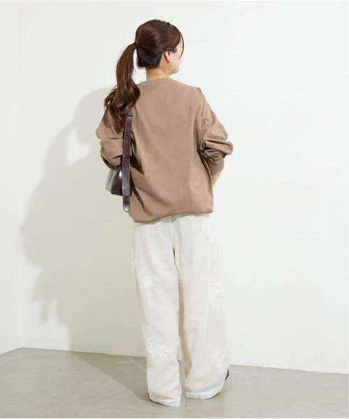 JOURNAL STANDARD(ジャーナルスタンダード)の「《WEB限定追加2》タックスウェットシャツ(Tシャツ/カットソー・レディース・ホワイト/ブラウン系その他/ブラック系その他/ウッド・FREE)」の18枚目の写真