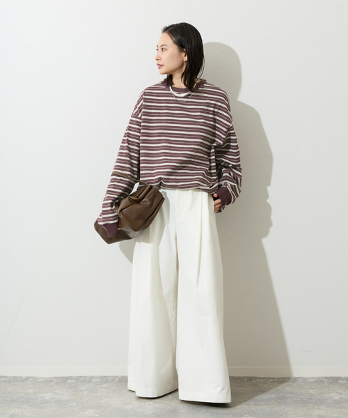 JOURNAL STANDARD(ジャーナルスタンダード)の「《WEB限定追加2》タックスウェットシャツ(Tシャツ/カットソー・レディース・ホワイト/ブラウン系その他/ブラック系その他/ウッド・FREE)」の21枚目の写真