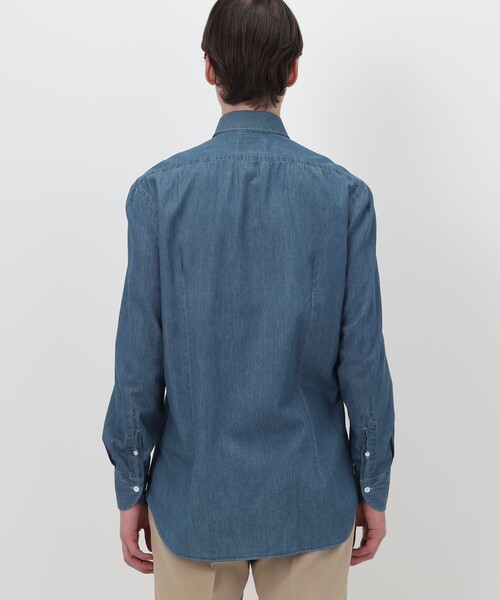 Maria Santangelo（マリアサンタンジェロ）の「【別注】Maria Santagelo コットンデニム ワンピースカラーシャツ（シャツ/ブラウス・メンズ・インディゴブルー・40）」の6枚目の写真