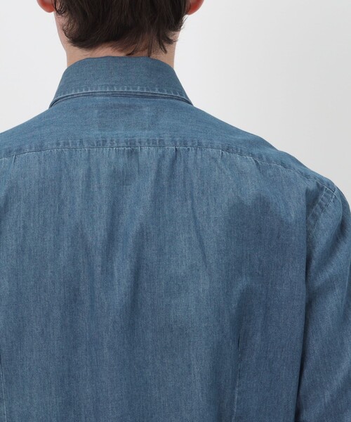 Maria Santangelo（マリアサンタンジェロ）の「【別注】Maria Santagelo コットンデニム ワンピースカラーシャツ（シャツ/ブラウス・メンズ・インディゴブルー・40）」の8枚目の写真