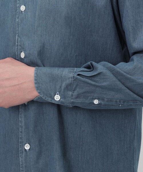 Maria Santangelo（マリアサンタンジェロ）の「【別注】Maria Santagelo コットンデニム ワンピースカラーシャツ（シャツ/ブラウス・メンズ・インディゴブルー・40）」の9枚目の写真