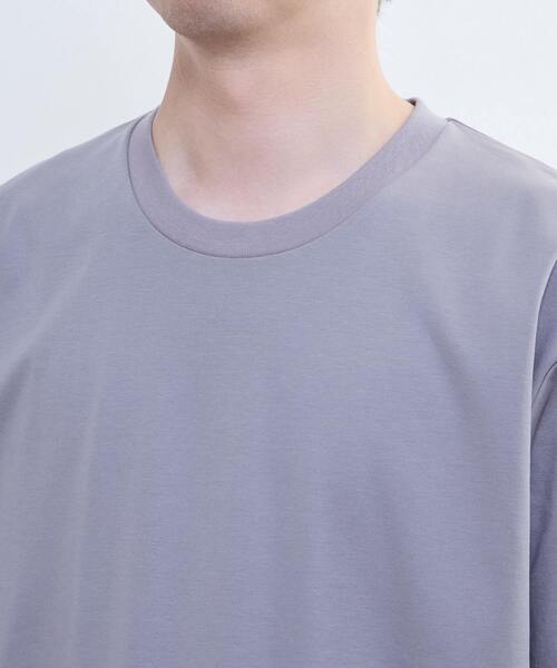 MEN'S MELROSE(メンズメルローズ)の「シルケットスムース スタンダード半袖Tシャツ | COOL TOUCH COTTON(Tシャツ/カットソー・メンズ・グレー/ブルーグレー/ベージュ/ホワイト・3/5/4)」の9枚目の写真