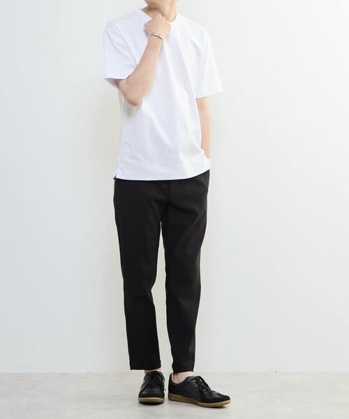 MEN'S MELROSE(メンズメルローズ)の「シルケットスムース スタンダード半袖Tシャツ | COOL TOUCH COTTON(Tシャツ/カットソー・メンズ・グレー/ブルーグレー/ベージュ/ホワイト・3/5/4)」の18枚目の写真