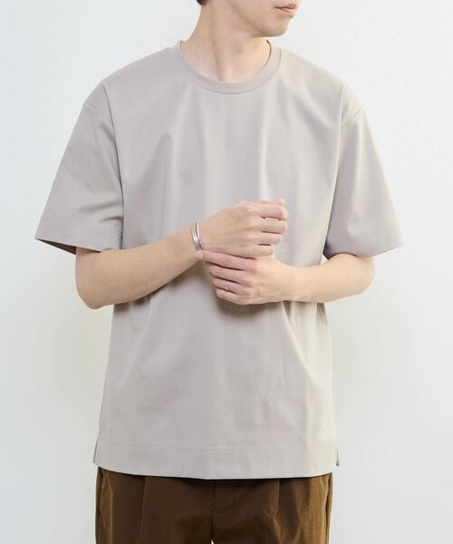 MEN'S MELROSE(メンズメルローズ)の「シルケットスムース スタンダード半袖Tシャツ | COOL TOUCH COTTON(Tシャツ/カットソー・メンズ・グレー/ブルーグレー/ベージュ/ホワイト・3/5/4)」の20枚目の写真