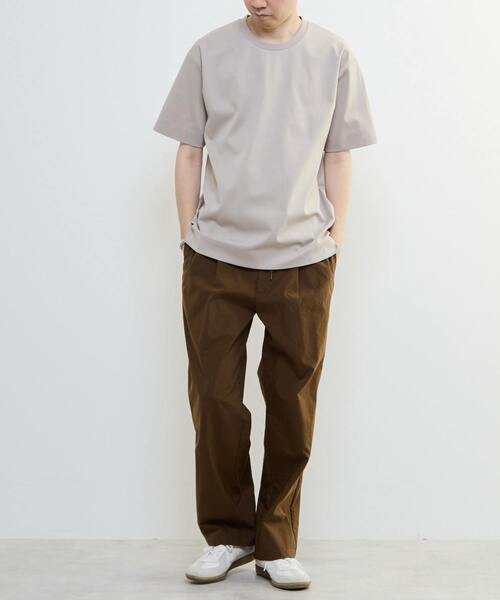 MEN'S MELROSE(メンズメルローズ)の「シルケットスムース スタンダード半袖Tシャツ | COOL TOUCH COTTON(Tシャツ/カットソー・メンズ・グレー/ブルーグレー/ベージュ/ホワイト・3/5/4)」の21枚目の写真