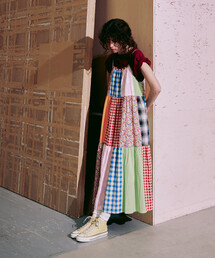 Freada | Freada/フリーダ パッチワーク三段ティアードキャミドレス 26SS(ワンピース)