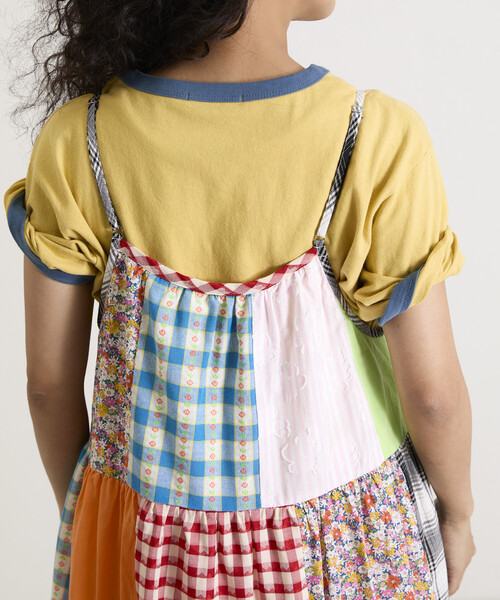 Freada（フリーダ）の「Freada/フリーダ パッチワーク三段ティアードキャミドレス 26SS（ワンピース・レディース・レッド・ONE SIZE）」の18枚目の写真