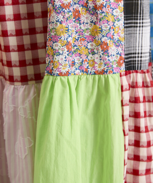 Freada（フリーダ）の「Freada/フリーダ パッチワーク三段ティアードキャミドレス 26SS（ワンピース・レディース・レッド・ONE SIZE）」の21枚目の写真