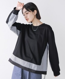 ストライプドッキングカットソー