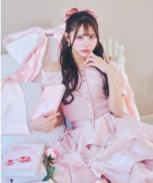 ReAmour（リアムール）の「チュールオフショルトップス（Tシャツ 