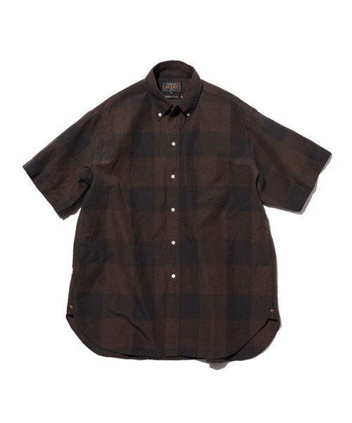 BEAMS PLUS(ビームスプラス)の「B.D. Classic-fit COTTON Linen Cord Check(シャツ/ブラウス・メンズ・ネイビー/ブラック・LARGE/MEDIUM/SMALL/X-LARGE)」の2枚目の写真