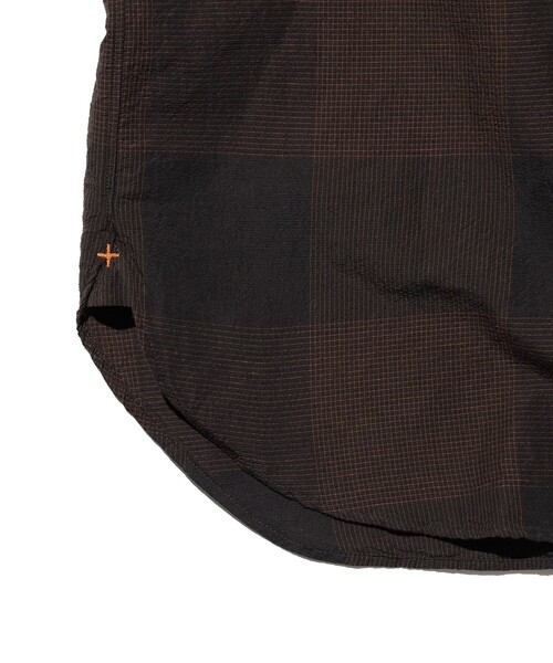 BEAMS PLUS(ビームスプラス)の「B.D. Classic-fit COTTON Linen Cord Check(シャツ/ブラウス・メンズ・ネイビー/ブラック・LARGE/MEDIUM/SMALL/X-LARGE)」の8枚目の写真
