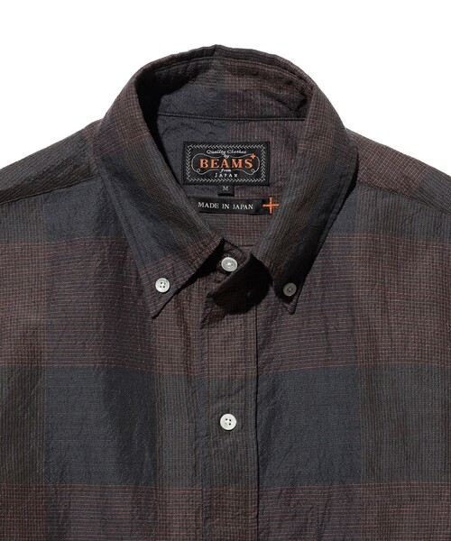 BEAMS PLUS(ビームスプラス)の「B.D. Classic-fit COTTON Linen Cord Check(シャツ/ブラウス・メンズ・ネイビー/ブラック・LARGE/MEDIUM/SMALL/X-LARGE)」の15枚目の写真