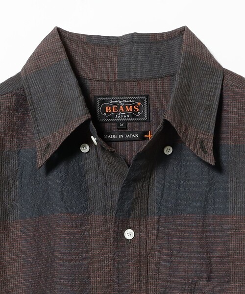 BEAMS PLUS(ビームスプラス)の「B.D. Classic-fit COTTON Linen Cord Check(シャツ/ブラウス・メンズ・ネイビー/ブラック・LARGE/MEDIUM/SMALL/X-LARGE)」の22枚目の写真