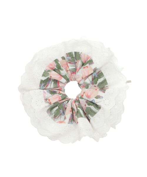 merry jenny（メリージェニー）の「flowerレースシュシュ（シュシュ・レディース・ブラック/オフホワイト・FREE）」の7枚目の写真