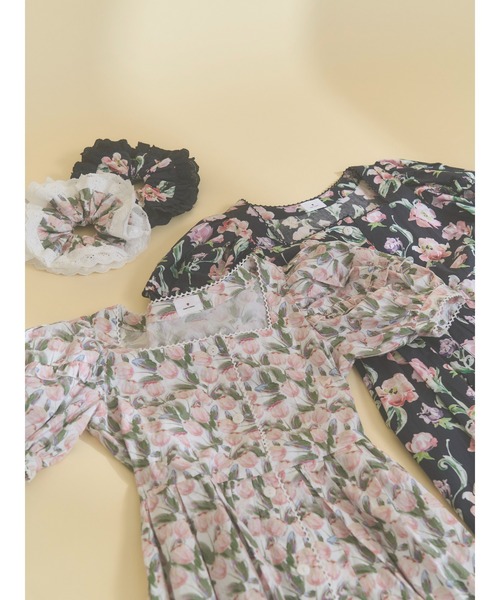 merry jenny（メリージェニー）の「flowerレースシュシュ（シュシュ・レディース・ブラック/オフホワイト・FREE）」の14枚目の写真