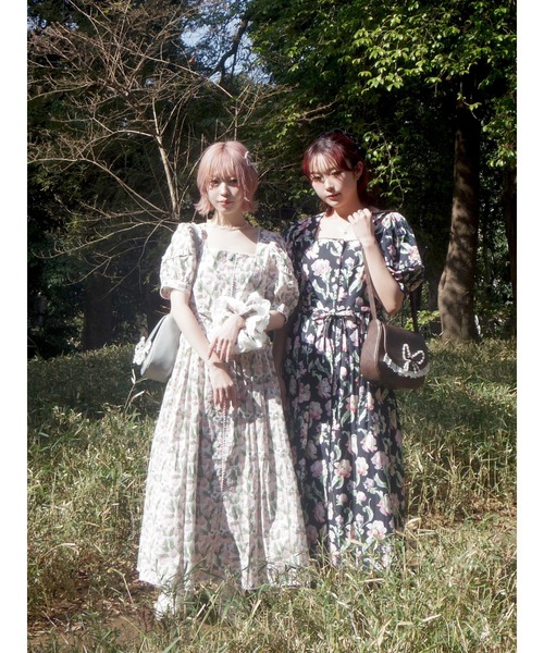 merry jenny（メリージェニー）の「flowerレースシュシュ（シュシュ・レディース・ブラック/オフホワイト・FREE）」の8枚目の写真