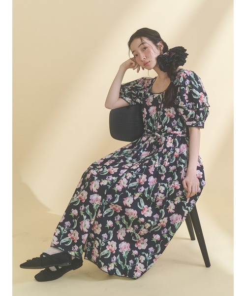 merry jenny（メリージェニー）の「flowerレースシュシュ（シュシュ・レディース・ブラック/オフホワイト・FREE）」の11枚目の写真