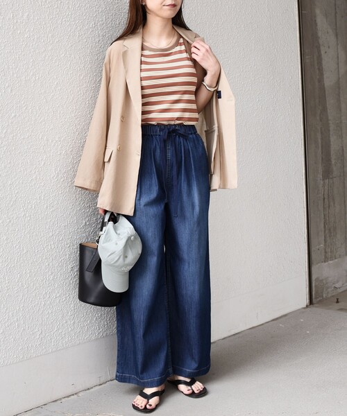 SHIPS Colors(シップス カラーズ)の「SHIPS Colors:〈手洗い可能〉ボーダー カップ タンクトップ◇(タンクトップ・レディース・オレンジ/ブラウン/ブラック・ONE SIZE)」の18枚目の写真