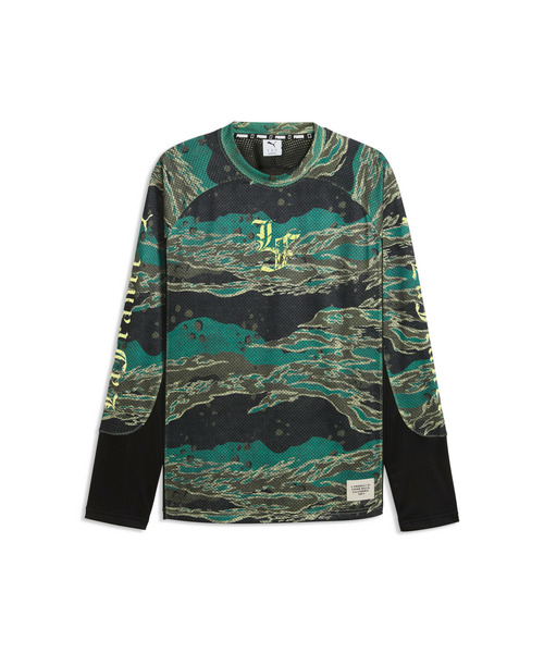 PUMA(プーマ)の「PUMA プーマ メンズ バスケットボール La France サプライ MOTO 長袖 シャツ(Tシャツ/カットソー・メンズ・ブラック×グリーン・X-LARGE/SMALL/MEDIUM/LARGE)」の7枚目の写真