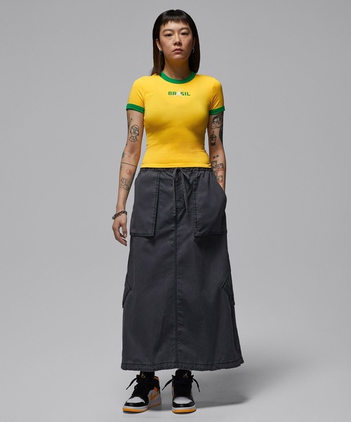 JORDAN BRAND(ジョーダンブランド)の「JORDAN BRAND AS WMNS J SS RETRO GFX CREW P6 / ジョーダン ブランド ウィメンズ ジョーダン GFX ショートスリーブ クルー レトロ P6 / NIKE【SP】(Tシャツ/カットソー・レディース・イエロー/ブルー・S/M/L)」の16枚目の写真