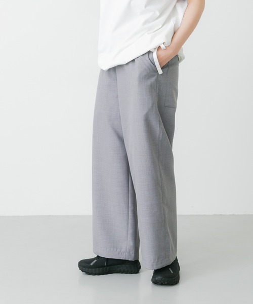 EKAL（エカル）の「『UR TECH DRYLUXE』ハイツイストイージートラウザー（その他パンツ・レディース・グレー/ブルーグレー/ネイビー・ONE）」の6枚目の写真