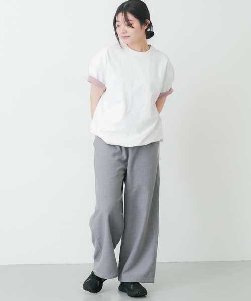EKAL（エカル）の「『UR TECH DRYLUXE』ハイツイストイージートラウザー（その他パンツ・レディース・グレー/ブルーグレー/ネイビー・ONE）」の9枚目の写真