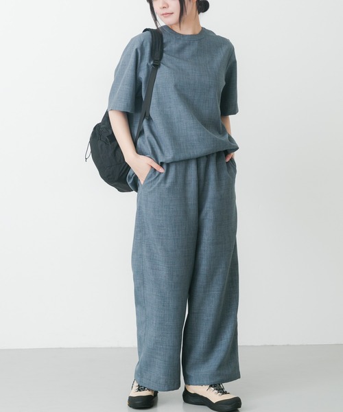 EKAL（エカル）の「『UR TECH DRYLUXE』ハイツイストイージートラウザー（その他パンツ・レディース・グレー/ブルーグレー/ネイビー・ONE）」の17枚目の写真