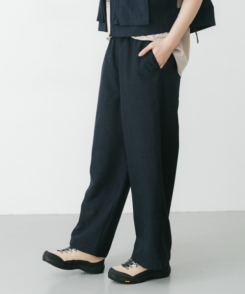 EKAL（エカル）の「『UR TECH DRYLUXE』ハイツイストイージートラウザー（その他パンツ・レディース・グレー/ブルーグレー/ネイビー・ONE）」の21枚目の写真