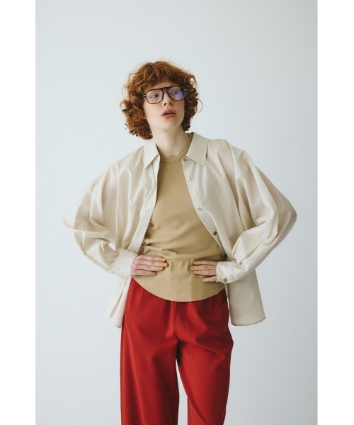 HeRIN.CYE(ヘリンドットサイ)の「Back shirring shirt バックシャーリングシャツ(シャツ/ブラウス・レディース・ピンク/ライトベージュ/ブラック・FREE)」の16枚目の写真
