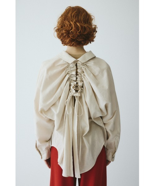 HeRIN.CYE(ヘリンドットサイ)の「Back shirring shirt バックシャーリングシャツ(シャツ/ブラウス・レディース・ピンク/ライトベージュ/ブラック・FREE)」の19枚目の写真