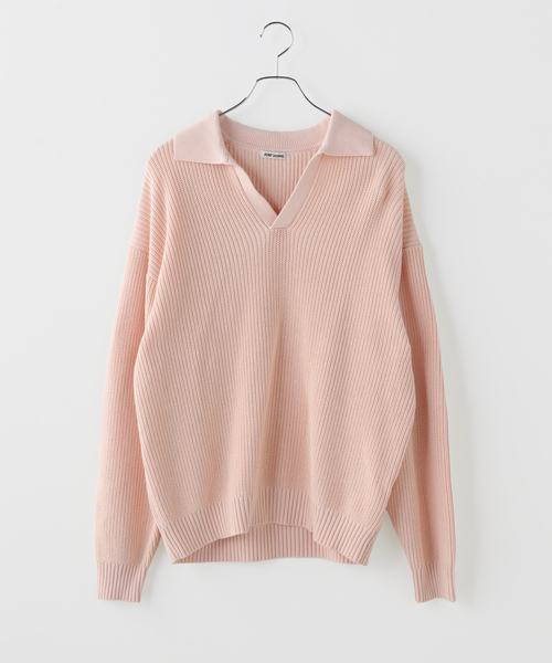 JOINT WORKS（ジョイントワークス）の「スリーブ パッチ スキッパーニット / Sleeve Patch Skipper Knit（ニット/セーター・メンズ・ピンク/グリーン・LARGE/MEDIUM）」の11枚目の写真