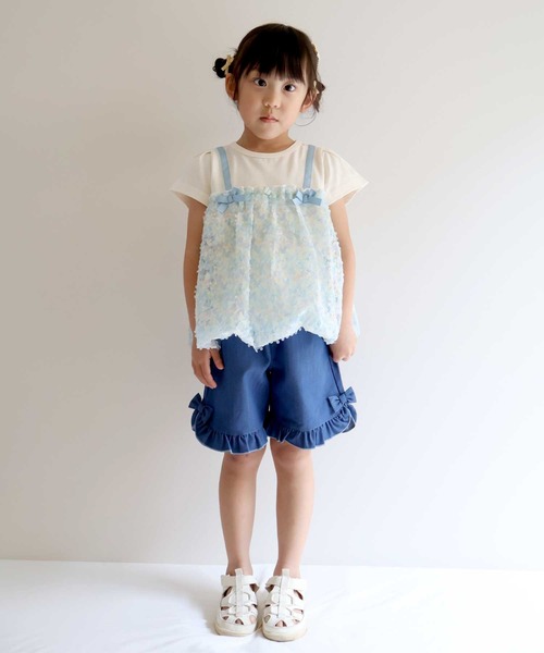 SKAPE(エスケープ)の「チュールバルーンTシャツ(Tシャツ/カットソー・キッズ・ピンク/ブルー・110cm/90cm/100cm/120cm/130cm)」の8枚目の写真