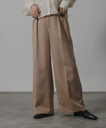 【SG】ハイウエスト センタープレスワイドパンツ スラックス