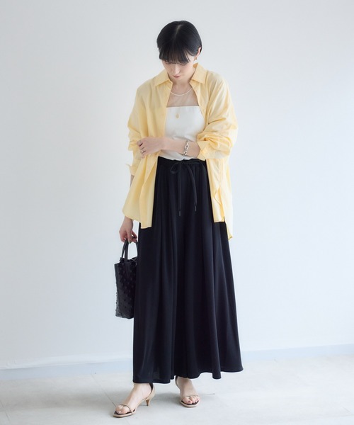 Paradise Picnic(パラダイスピクニック)の「ROSIEE タックインワイドスウェットパンツ(スウェットパンツ・レディース・グレー/ブラック・FREE)」の7枚目の写真