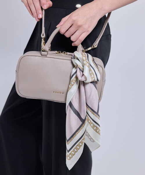 TOCCA(トッカ)の「CLAVIER LEATHER BOSTON BAG ボストンバッグ(ボストンバッグ・レディース・ベージュ系/レッド系/ブラック系・F)」の7枚目の写真