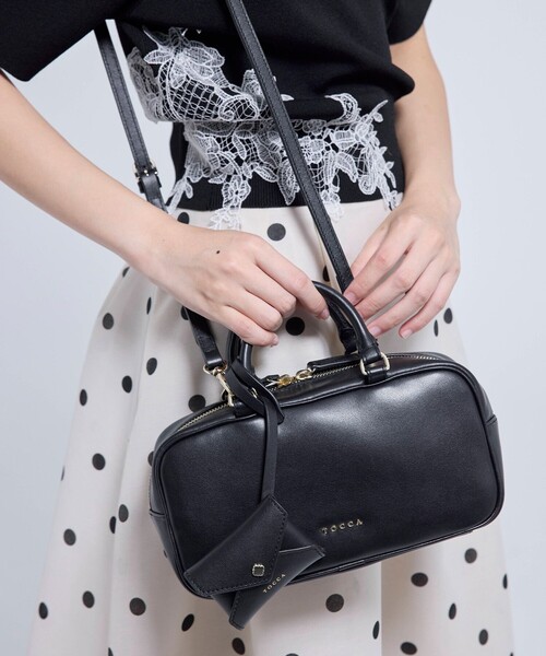 TOCCA(トッカ)の「CLAVIER LEATHER BOSTON BAG ボストンバッグ(ボストンバッグ・レディース・ベージュ系/レッド系/ブラック系・F)」の8枚目の写真