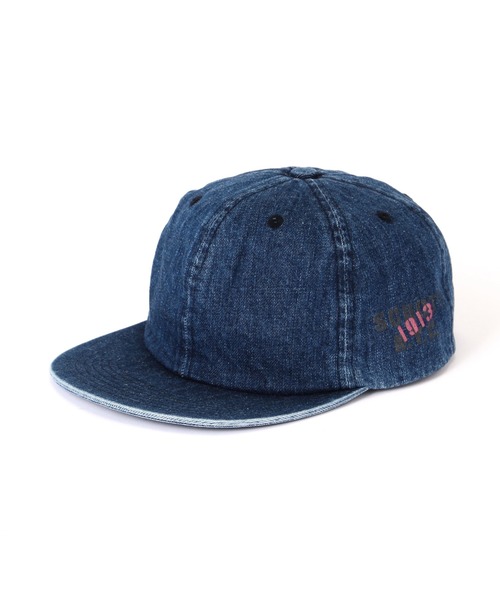 schott（ショット）の「Schott/ショット/DENIM 6P CAP/デニム シックスパネル キャップ（キャップ・メンズ・ネイビー/ブラック・F）」の2枚目の写真