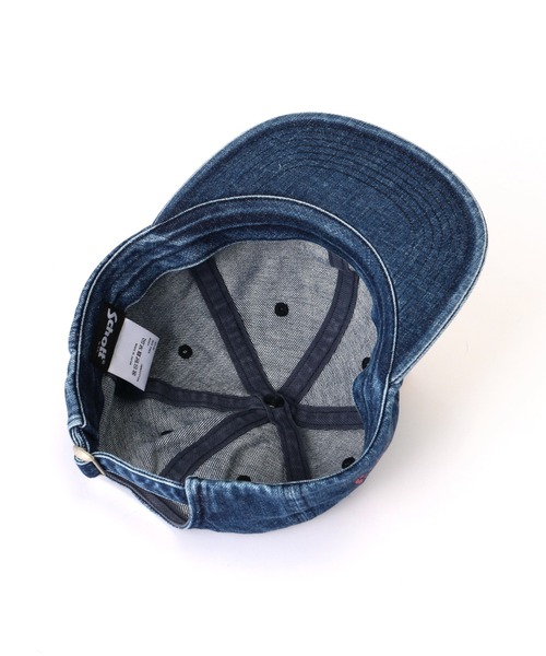 schott（ショット）の「Schott/ショット/DENIM 6P CAP/デニム シックスパネル キャップ（キャップ・メンズ・ネイビー/ブラック・F）」の6枚目の写真