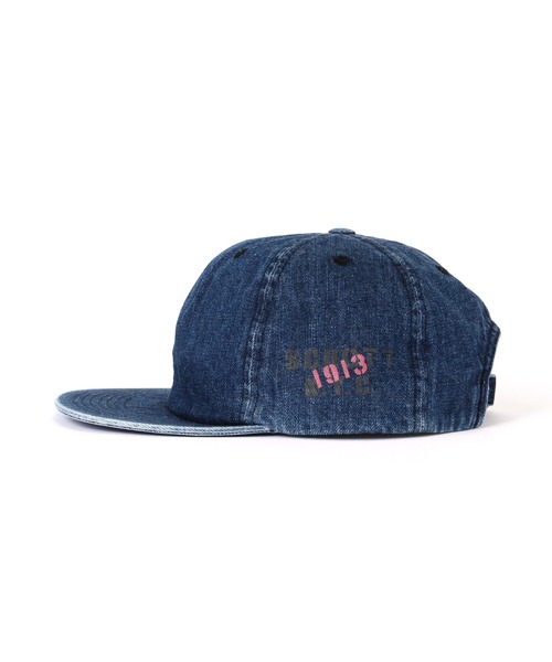 schott（ショット）の「Schott/ショット/DENIM 6P CAP/デニム シックスパネル キャップ（キャップ・メンズ・ネイビー/ブラック・F）」の9枚目の写真