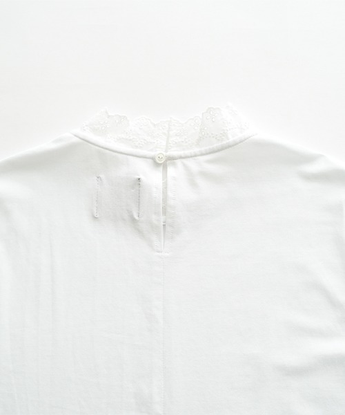 オオカミとフクロウ（オオカミとフクロウ）の「オオカミと小鳥の囀る木の下で“あわせ”（Tシャツ/カットソー・レディース・ブラック/オフホワイト/ライトグリーン・FREE）」の19枚目の写真
