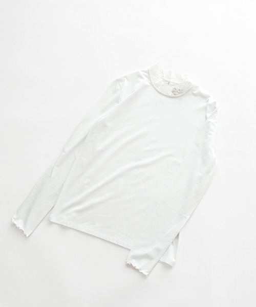 オオカミとフクロウ（オオカミとフクロウ）の「オオカミと小鳥の囀る木の下で“あわせ”（Tシャツ/カットソー・レディース・ブラック/オフホワイト/ライトグリーン・FREE）」の16枚目の写真