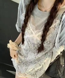 ammy.（エイミードット）の「【 ammy. / エイミードット 】 ソフトレイヤー フラワー レース キャミ ワンピ（ワンピース）」