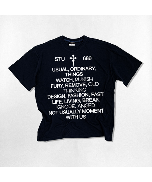 NOTUSUAL（ノットユージュアル）の「nuビッグフォントオーバーサイズ半袖Tシャツ4カラー（Tシャツ/カットソー・レディース・ホワイト×グレー/ブラック/ネイビー/ホワイト・SMALL/MEDIUM/LARGE/X-LARGE）」の4枚目の写真