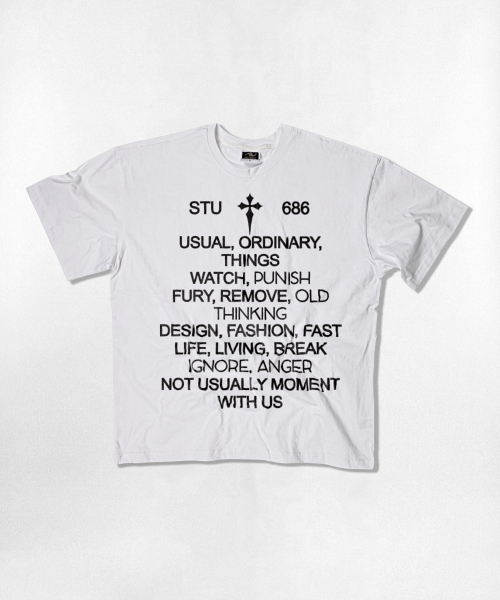 NOTUSUAL（ノットユージュアル）の「nuビッグフォントオーバーサイズ半袖Tシャツ4カラー（Tシャツ/カットソー・レディース・ホワイト×グレー/ブラック/ネイビー/ホワイト・SMALL/MEDIUM/LARGE/X-LARGE）」の6枚目の写真