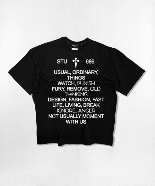 NOTUSUAL（ノットユージュアル）の「nuビッグフォントオーバーサイズ半袖Tシャツ4カラー（Tシャツ/カットソー・レディース・ホワイト×グレー/ブラック/ネイビー/ホワイト・SMALL/MEDIUM/LARGE/X-LARGE）」の8枚目の写真