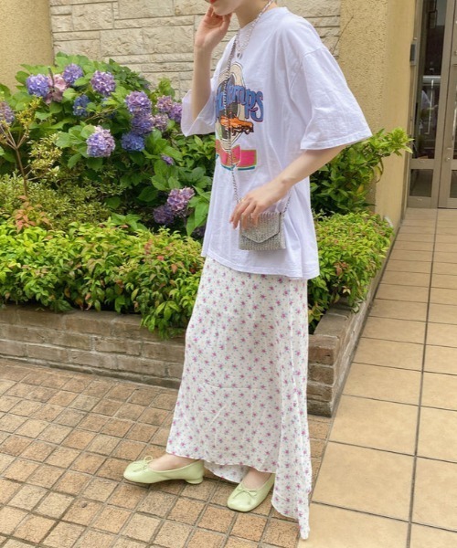 SOLLON.(ソルロン)の「小花柄フレアロングスカート(スカート・レディース・ピンク/ホワイト・FREE)」の16枚目の写真