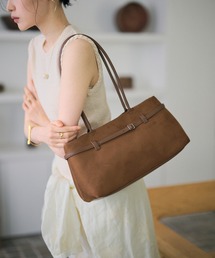 suede touch belted shoulder bag /スエード調ベルト付きショルダーバッグ