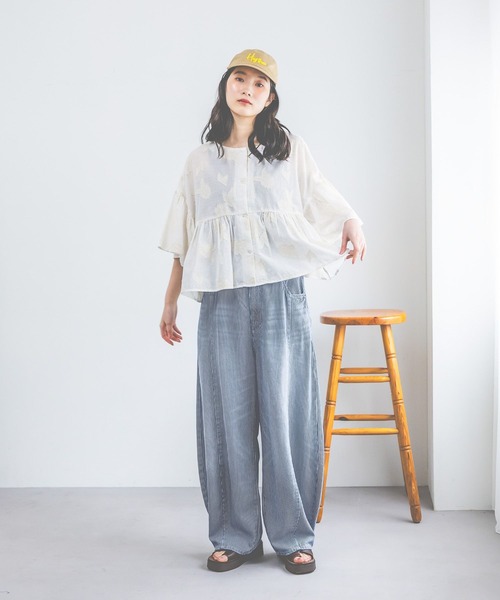 niko and...（ニコアンド）の「《抗菌防臭》アソートロゴ刺繍キャップ（キャップ・レディース・キャメル/ブルー・0）」の9枚目の写真