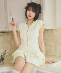 rumnel:（ルムネル）の「フーディーロゴミニワンピ / Hoodie Logo Mini One-piece（ワンピース）」